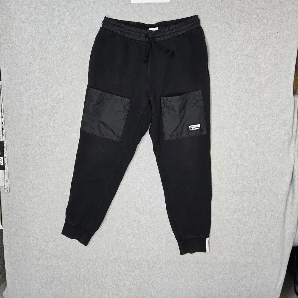 Adidas Men Activewear Pants L Black Vocal Sweatpants RYV‎ PANTS